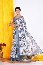 Morchari Semi Digital Print Saree - Multicolour | Grocsy