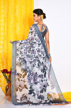 Morchari Semi Digital Print Saree - Multicolour | Grocsy