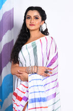 Morchari Semi Digital Print Saree - Multicolour | Grocsy