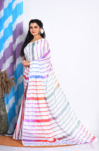 Morchari Semi Digital Print Saree - Multicolour | Grocsy