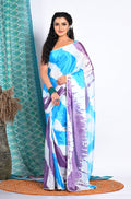Morchari Semi Digital Print Saree - Multicolour | Grocsy