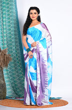 Morchari Semi Digital Print Saree - Multicolour | Grocsy