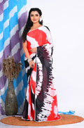 Morchari Semi Digital Print Saree - Multicolour | Grocsy