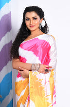 Morchari Semi Digital Print Saree - Multicolour | Grocsy