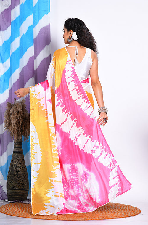 Morchari Semi Digital Print Saree - Multicolour | Grocsy