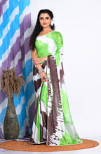 Morchari Semi Digital Print Saree - Multicolour | Grocsy