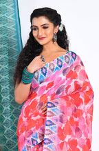 Morchari Semi Digital Print Saree - Multicolour | Grocsy