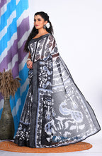 Morchari Semi Digital Print Saree - Multicolour | Grocsy