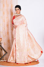 Morchari Pure Dola Silk Saree - Pink | Grocsy