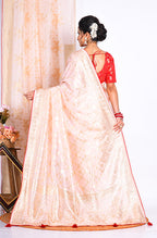 Morchari Pure Dola Silk Saree - Pink | Grocsy