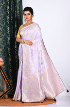Morchari Pure Dola Silk Saree - Light Purple | Grocsy