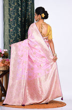 Morchari Pure Dola Silk Saree - Light Pink | Grocsy