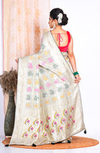 Morchari Pure Dola Silk Saree - Light Green | Grocsy