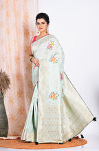 Morchari Pure Russian Silk Saree - Green | Grocsy