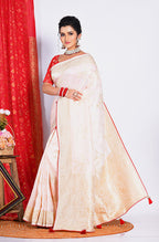 Morchari Pure Russian Silk Saree - Light Pink | Grocsy