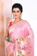 Morchari Pure Russian Silk Saree - Rust | Grocsy