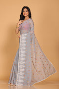 Morchari Kota Embroidery Saree - Grey | Grocsy