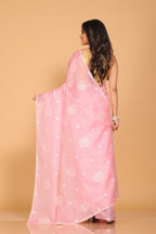 Morchari Kota Embroidery Saree - Pink | Grocsy