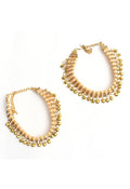 Mominos Fashion Kamal Johar Gold-Polished Pearls Anklets With Muvvas | Grocsy