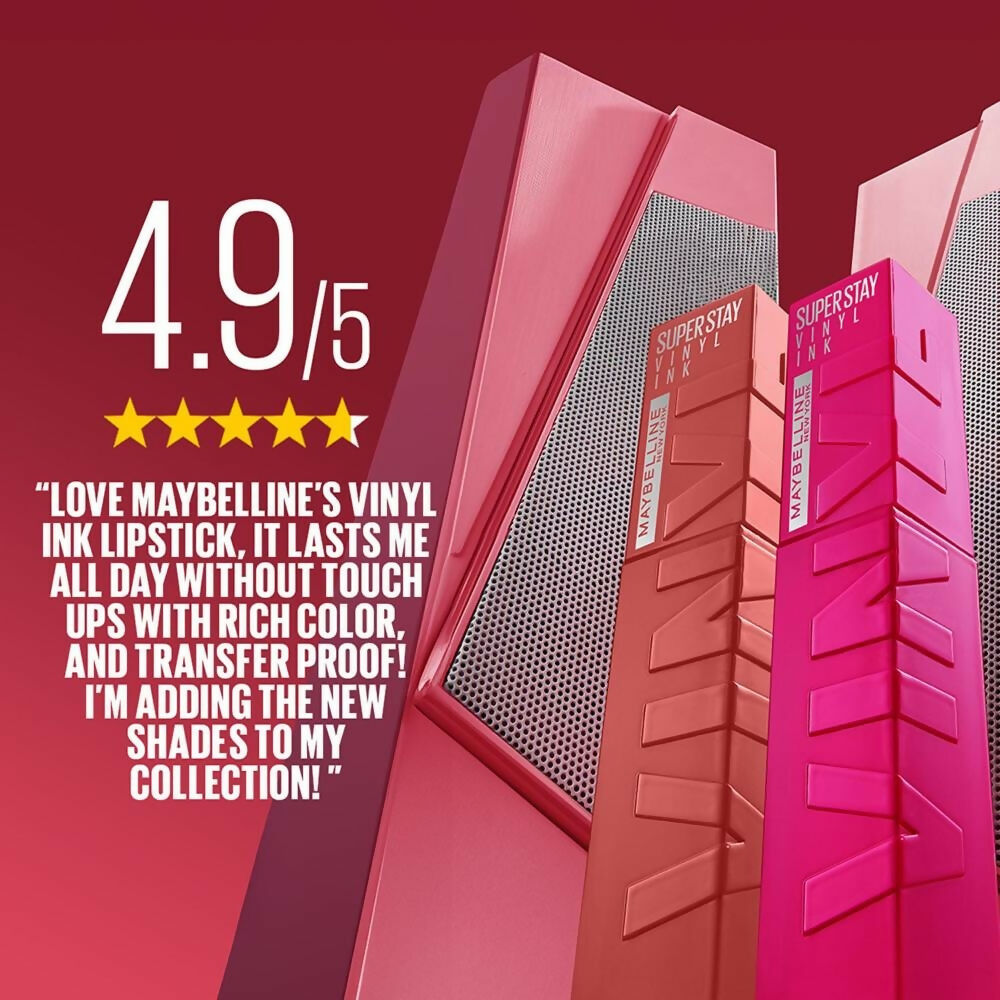 Maybelline New York Super Stay Vinyl Ink Liquid Lipstick, Instant Shine Lasts Up To 16H - Striking | Grocsy