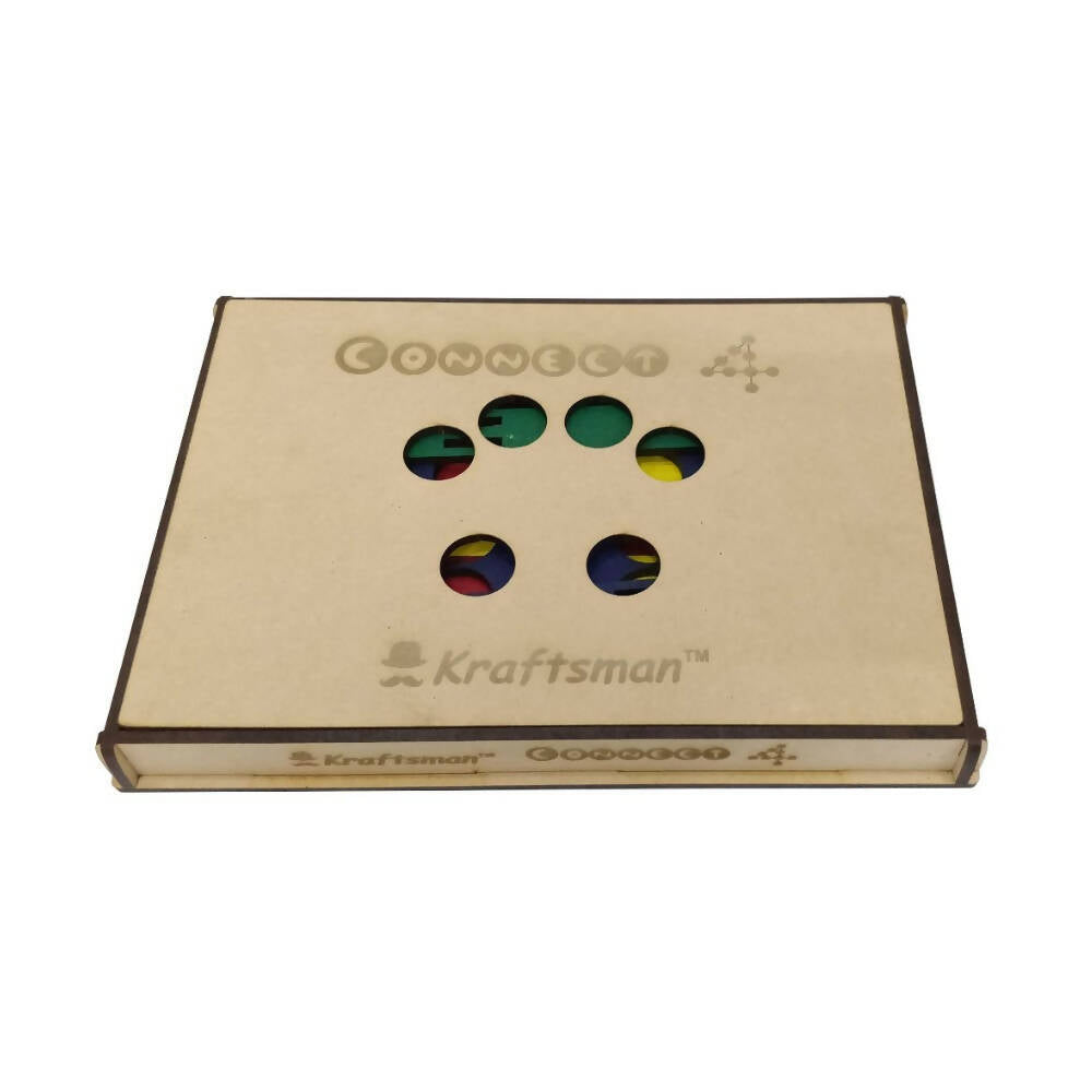 Kraftsman Get-4 In A Row Or Get-In-Line Wooden Game Of Strategy Game | Grocsy