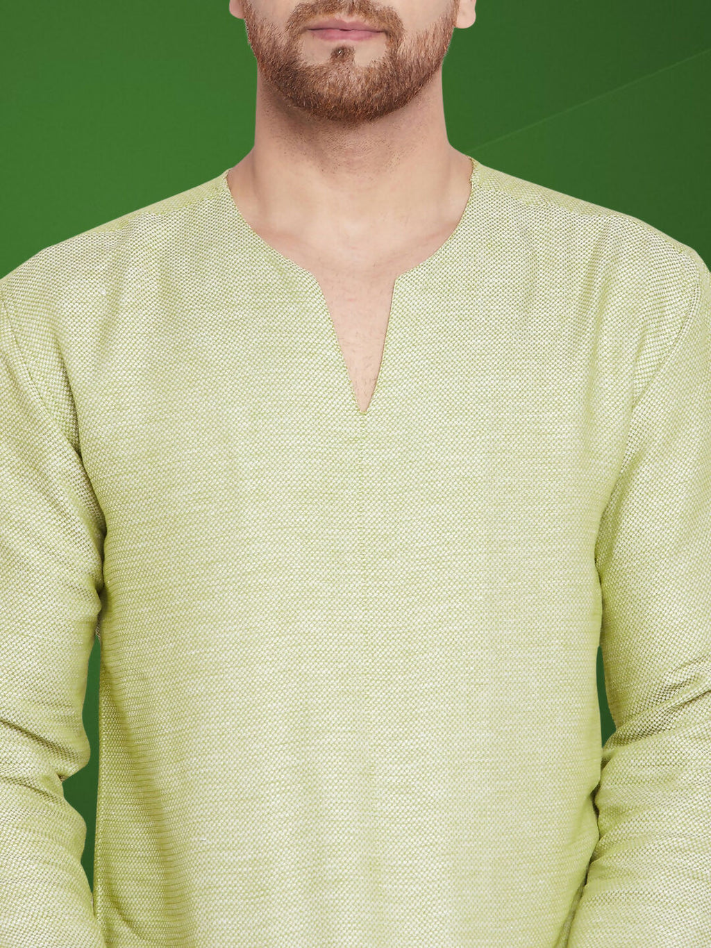 Even Apparels Men's Pure Cotton Green Kurta | Grocsy