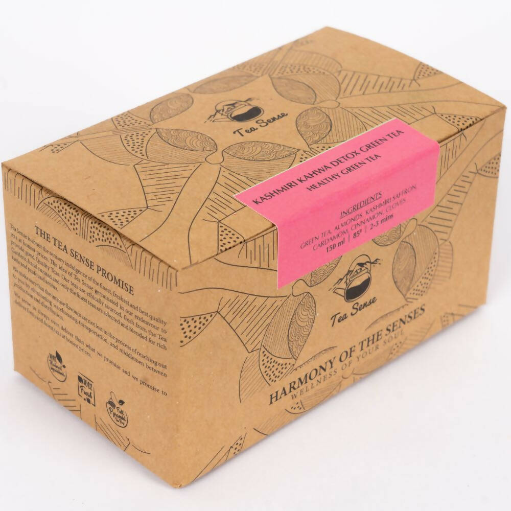 Tea Sense Kashmiri Kahwa Detox Green Tea Bags Box | Grocsy