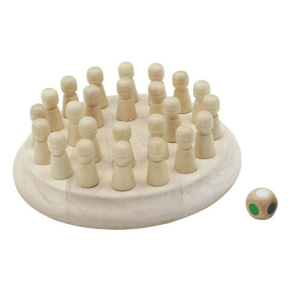 Kraftsman Wooden Memory Chess Game for Kids | Color Memory Chess Game | Educational Toy | Grocsy