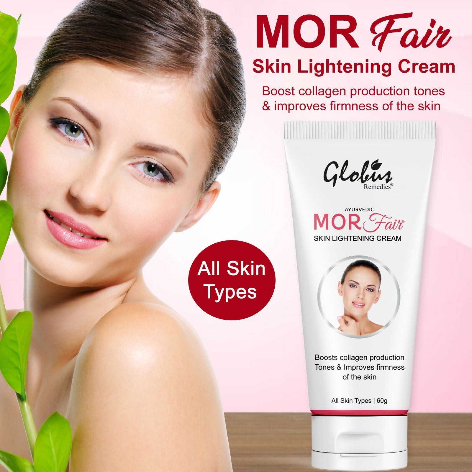 Globus Remedies Mor Fair Skin Lightening Cream, Enriched with Papaya & Orange | Grocsy
