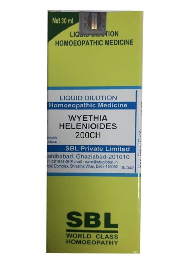 SBL Homeopathy Wyethia Helenioides Dilution | Grocsy