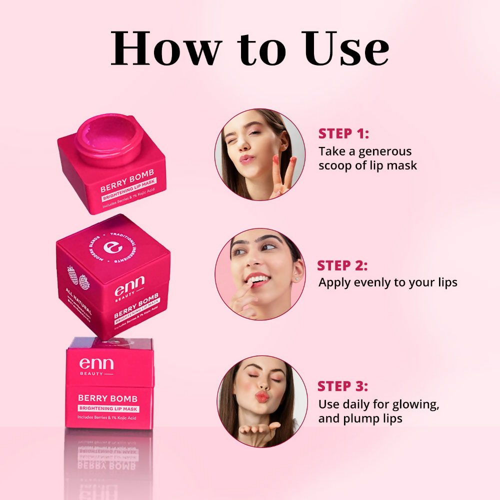 Enn Brightening Lip Mask & Lip Balm For Dry | Grocsy