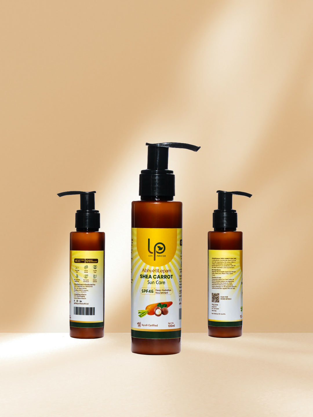 Life Purified Abhyetilepam Shea Carrot Sun Care SPF 45 Pa++++ | Grocsy