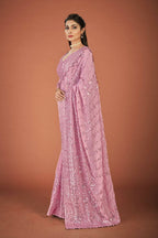 Vamsee Onoin Georgette Designer Saree | Grocsy