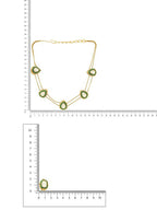 Green Meenakari Antique Finish Earrings and Drop Necklace set - Ruby Raang | Grocsy