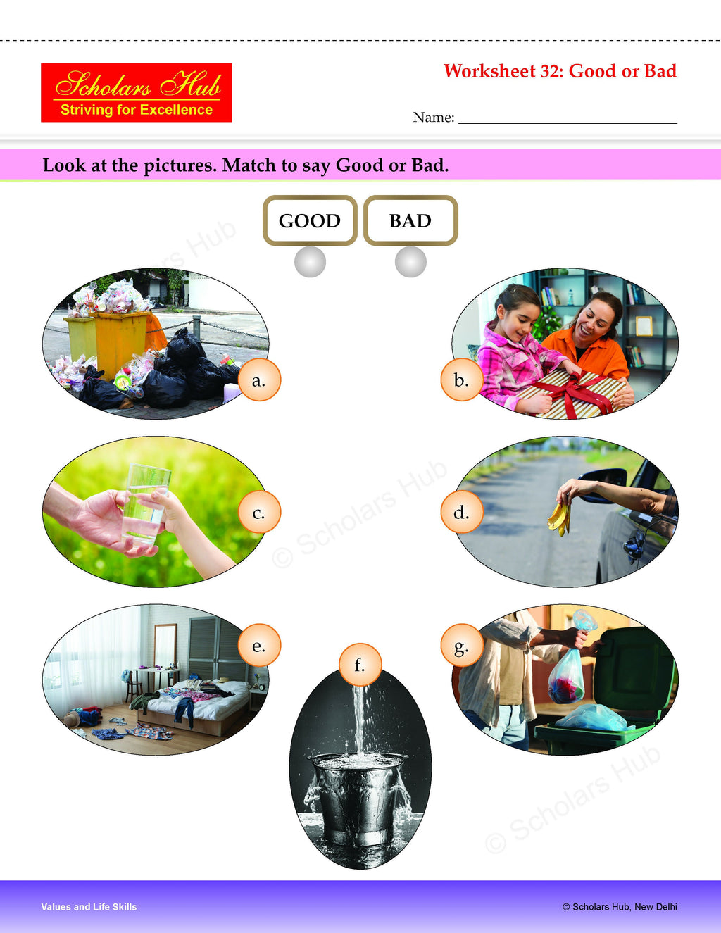 Step By Step Skills-Values And Life Skills Colorful Tearable Worksheets | Grocsy