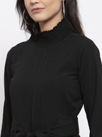 Jompers Women Black Solid Basic Jumpsuit | Grocsy