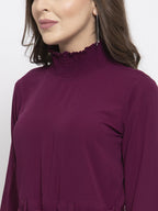 Jompers Women Purple Solid Basic Jumpsuit | Grocsy