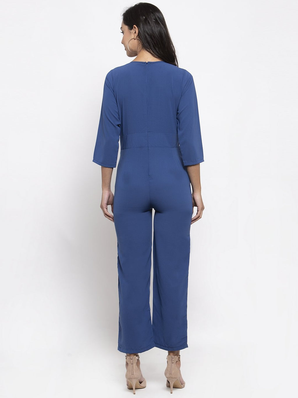 Jompers Women Blue Solid Jumpsuit | Grocsy