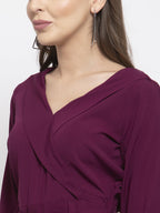 Jompers Women Purple Solid Jumpsuit | Grocsy