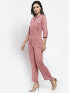 Jompers Women Purple Solid Jumpsuit | Grocsy