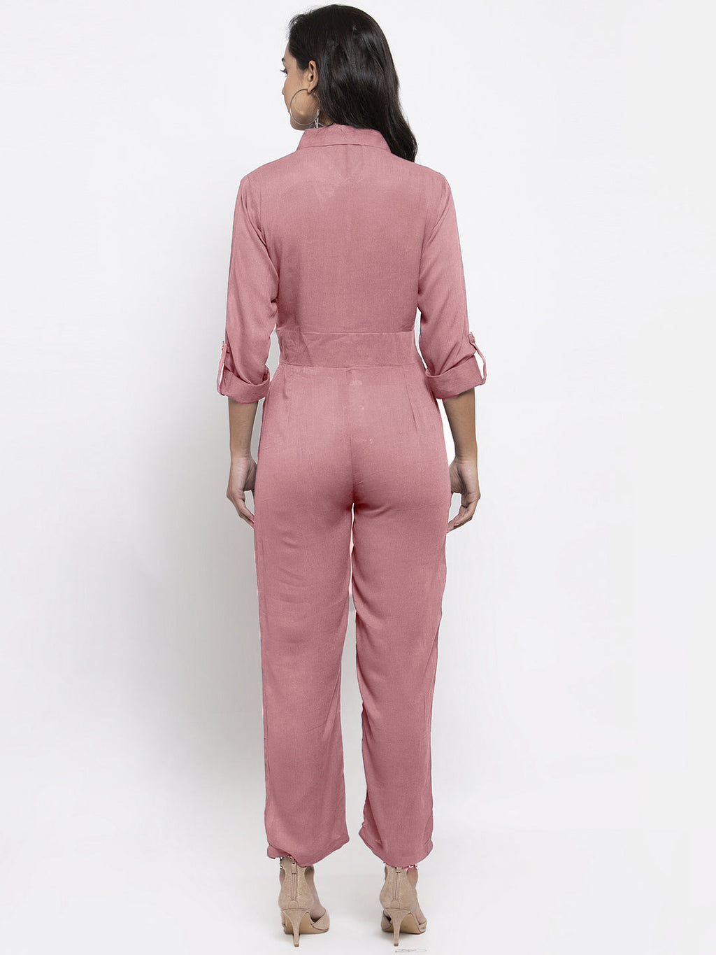 Jompers Women Purple Solid Jumpsuit | Grocsy