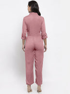 Jompers Women Purple Solid Jumpsuit | Grocsy