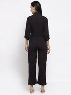 Jompers Women Black Solid Jumpsuit | Grocsy