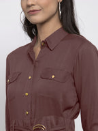 Jompers Women Brown Solid Jumpsuit | Grocsy
