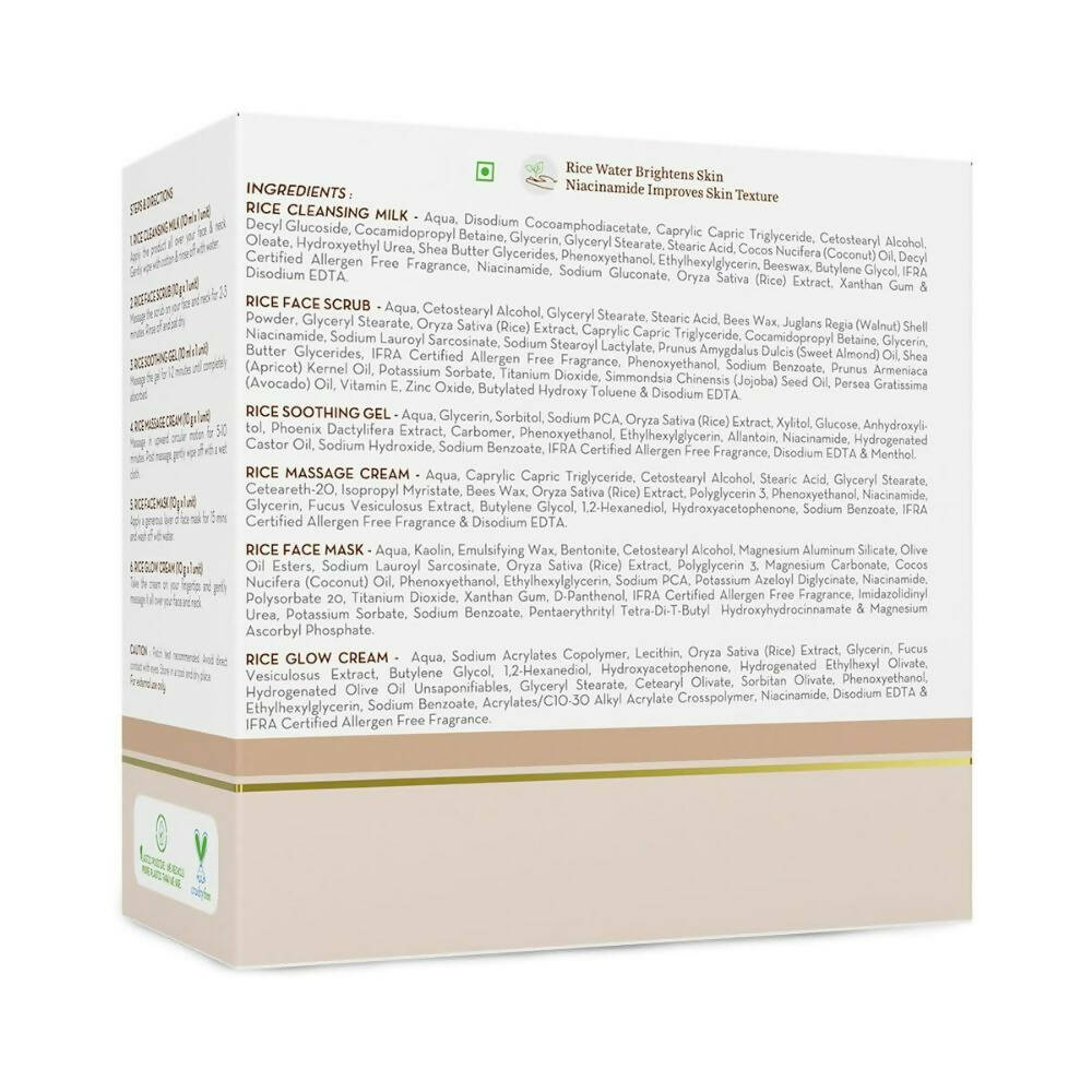 Mamaearth Rice Facial Kit With Rice Water & Niacinamide | Grocsy