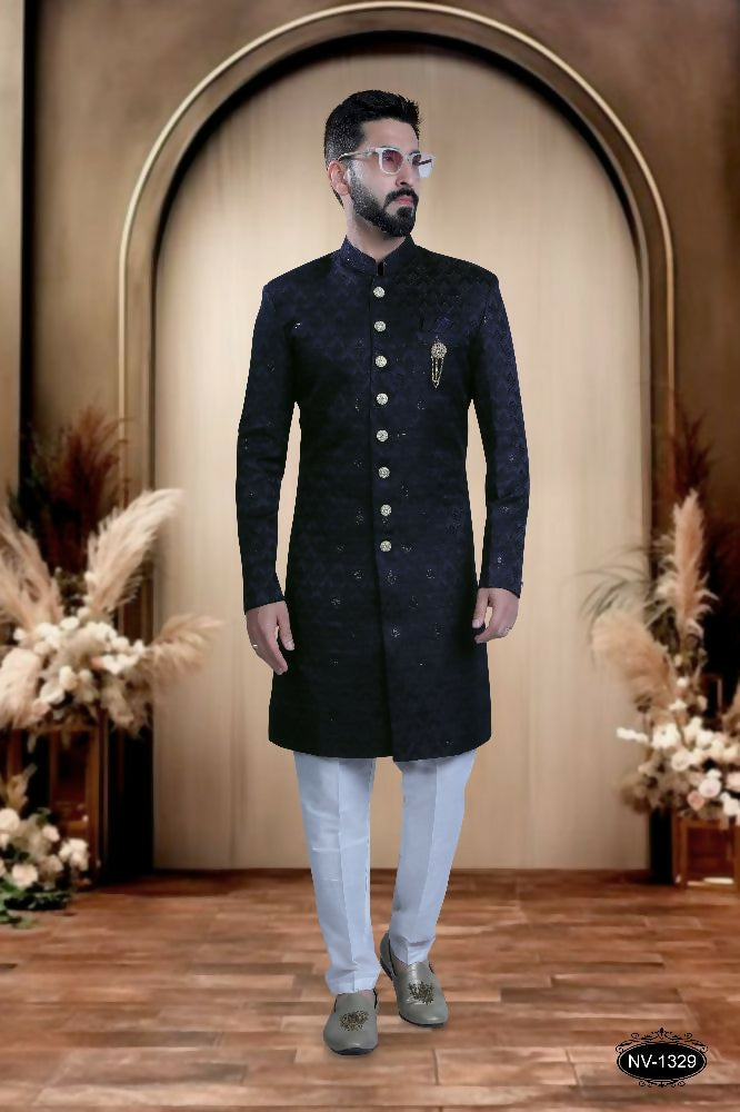 Joban Fashion Men's Blue TR Kurta with Pyjama | Grocsy