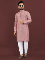 Anaita Pink Embroidered Silk Straight Kurta | Grocsy