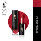 Lakme Xtraordin-Airy One-And-Done Lip, Eye & Cheek Tint - Crimson Kiss | Grocsy