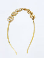 NVR Women's Gold-Polished Kundan Embellished Hairband | Grocsy