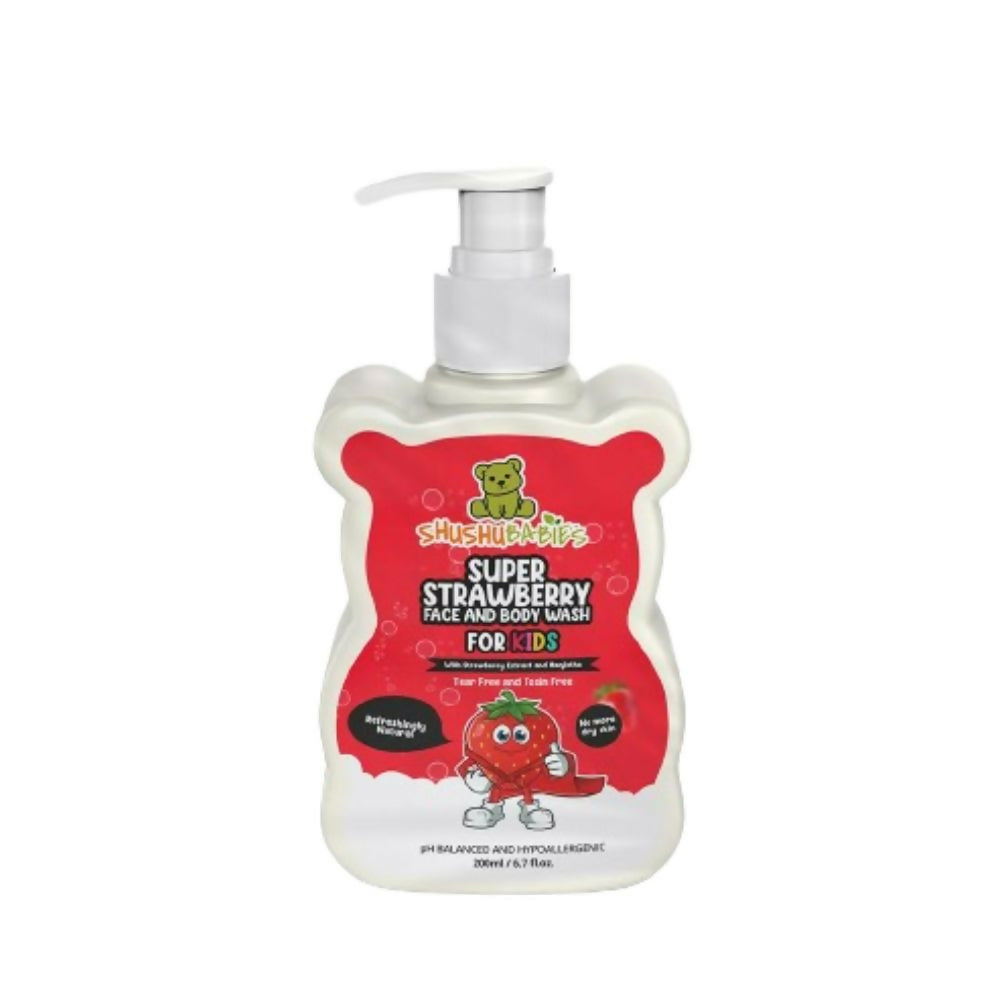 ShuShu Babies Super Strawberry Face and Body Wash (under 4-12 Years) | Grocsy